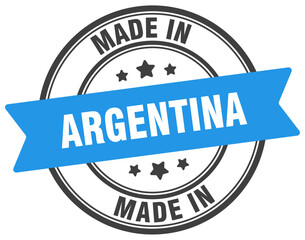 Made in Argentina round sign. Made in Argentina stamp.