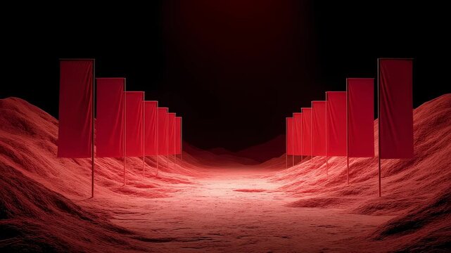 Red Flags Guiding the Way in a Strange Landscape