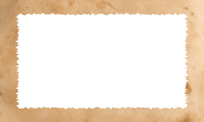 Fototapeta premium photo of old brown grunge paper banner frame