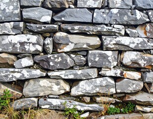 Fototapeta premium Gray stone wall texture (1) 