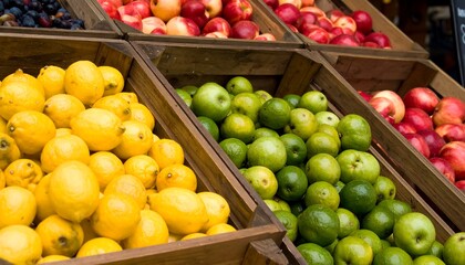 Fresh fruits in wooden crates (2)