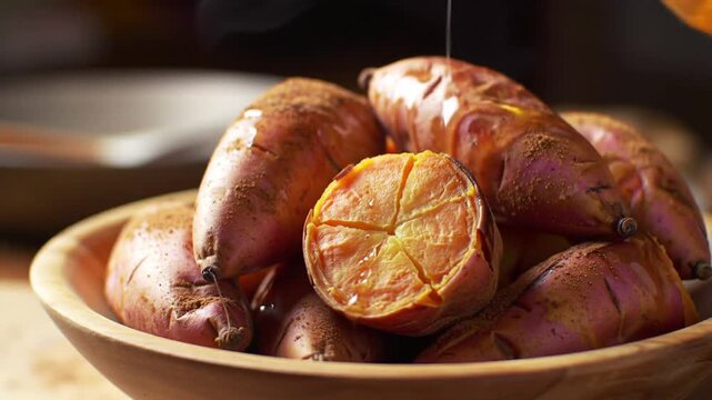 Sweet potatoes honey glaze