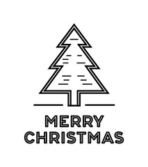 Christmas tree Merry Christmas illustration
