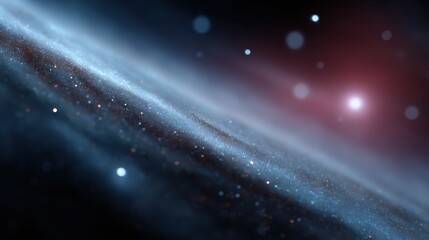 Space background, stars and planets, glowing abstract layout