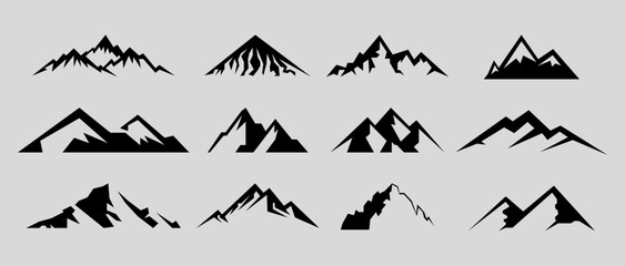logo set mountain vector.