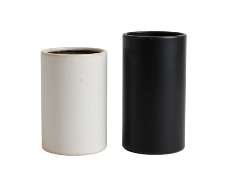 Elegant Minimalist Vases in Black and White for Modern Decor