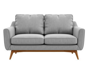 Fototapeta premium Stylish Gray Sofa with Comfortable Cushions for Modern Living Rooms