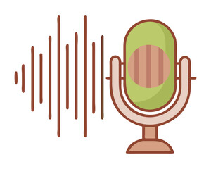 Color medical concept design with an illustration of a stethoscope on a green background