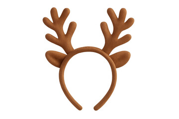 Fototapeta premium Reindeer antlers headband celebrating christmas on transparent background