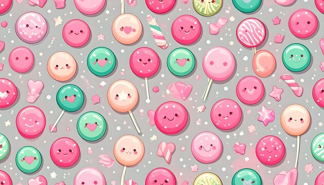Cute candy pattern background