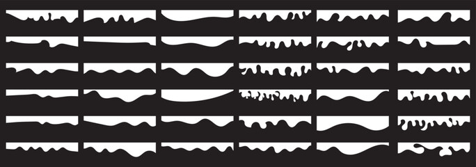 Collection of dividers shape templates. Curve Lines, Wave Collection of Abstract Design Element. Modern separator header for website and app in eps 10