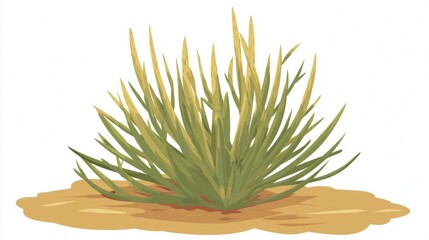 Fototapeta premium Fresh green cactus plant in a white flowerpot, isolated for healthy spring growth
