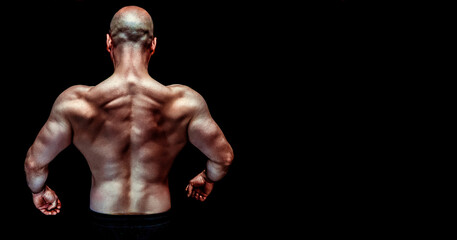 muscular male body from behind