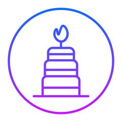 Obraz premium Wedding Cake Vector Icons