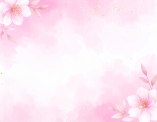 春の桜とピンク背景の優美なデザイン素材