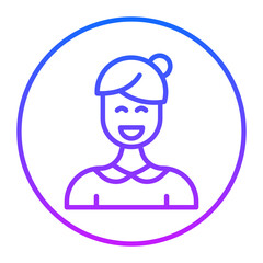 Smiling Women Vector Icons