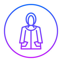 Man Raincoat Vector Icons