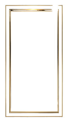 Black rectangular squere frame with a gold light outline on a dark background a vector presentation design illustration