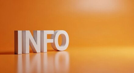 Find essential info with this modern 3D white text on vibrant orange background for websites and blogs