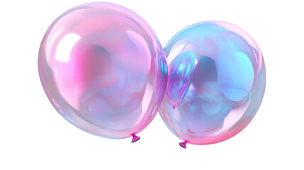 neon balloons on white background 
