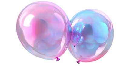 neon balloons on white background 