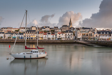 Seaside coastal village of Pornic in Loire-Atlantique
