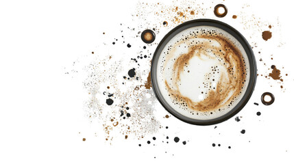 Obraz premium cup of instant coffee on white background 