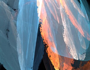 Abstract blend of translucent colors