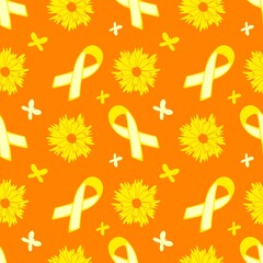 Breast cancer month seamless pink ribbon day mammogram pattern for medical accessories and medicine textiles