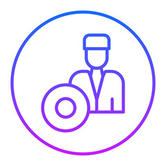 Bodhran Player Vector Icons