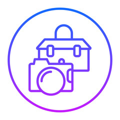 Camera Bag Vector Icons