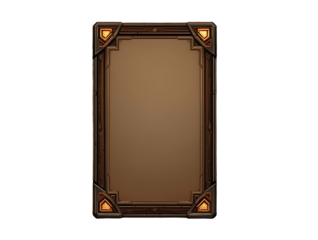 Minimalist UI Card Panel Empty Frame Outlined dark fantasy desert Mystery Style Modern RPG AAA Game UI GUI