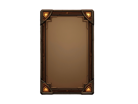 Minimalist UI Card Panel Empty Frame Outlined dark fantasy desert Mystery Style Modern RPG AAA Game UI GUI
