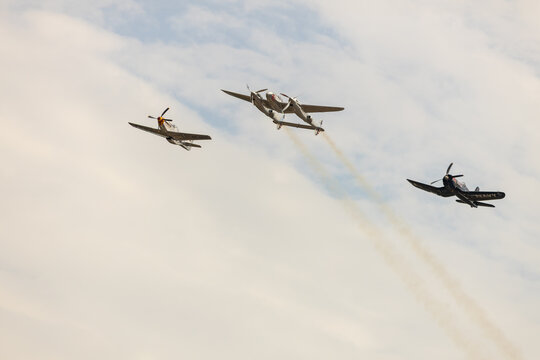 BUCHAREST, ROMANIA - August 30, 2025: The RedBull Wings at Bucharest International Air Show