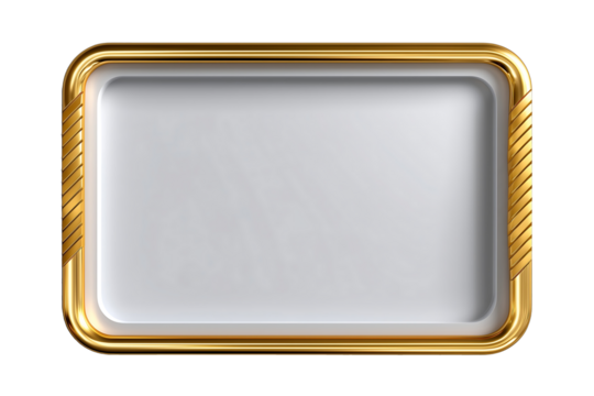 realistic game ui design luxury and simple decoration on the surface of frame casino theme thin frame golden metal texture luxury metal frame square shaped re