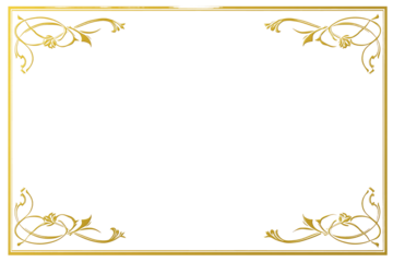 A simple solid dark golden simple art nouveau frame isolated with a white background center of the image is open the frame only takes up the outside edge of th