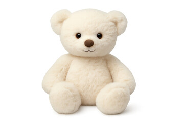 Cute teddy bear sitting on transparent background