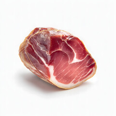 Authentic ham presented as one item against a clean white background