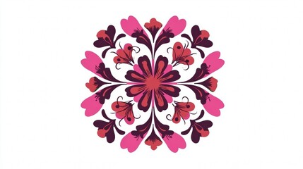 Pink floral vector pattern design for a spring decoration backdrop