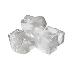 Obraz premium Clear transparent frozen water cubes isolated on a transparent background image