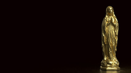 Obraz premium The Virgin Mary for religion or Holiday concept 3d Rendering.