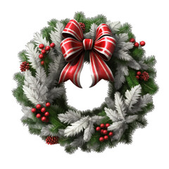 christmas wreath isolated on white background