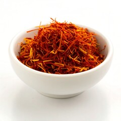 Fototapeta premium Saffron threads in white bowl