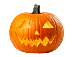 Halloween jack o lantern pumpkin isolated on transparent background png