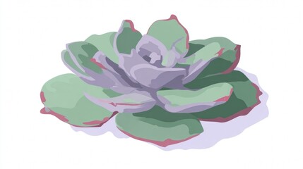 Obraz premium A single purple lotus flower with pink petals isolated on a white background is a beautiful floral decoration