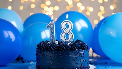 Birthday cake with candles