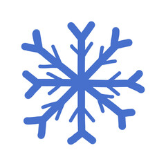 Minimalist snowflake doodle illustration