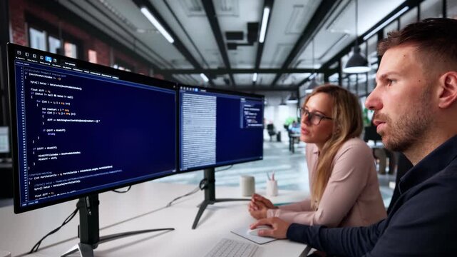 Busy Office: People Working
