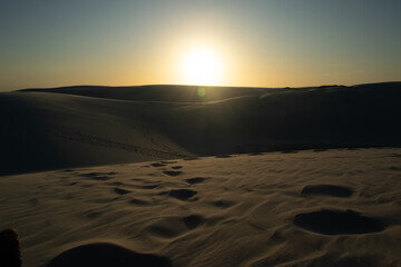 sunset in the desert