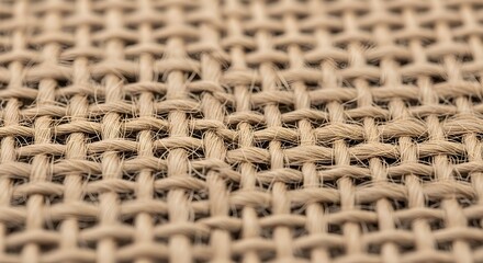 Close-up texture of natural woven burlap fabric, showcasing rustic detail and organic weave for design backgrounds